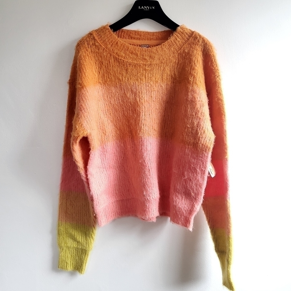 New Free People Autumn Sky Pullover Autumn Sky Combo Sweater NWT Size Small - Picture 9 of 13